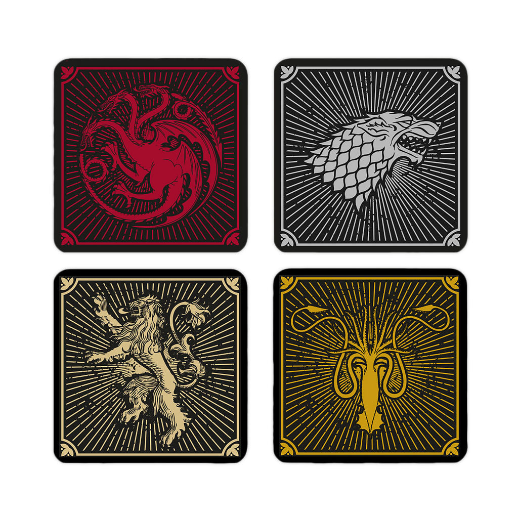 Immagine del prodotto Game of Thrones - Sottobicchieri con stemmi delle case, set di 4