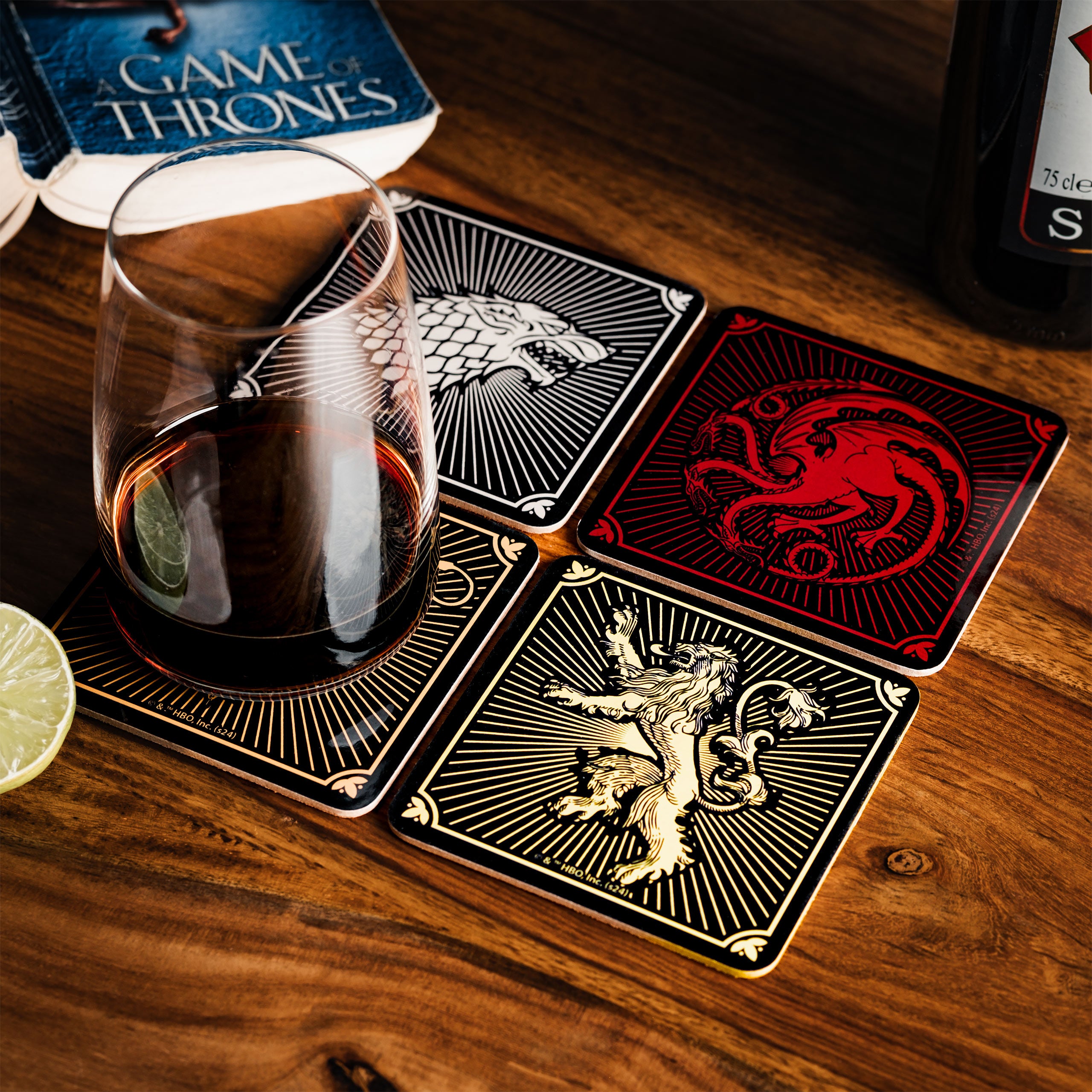 Immagine del prodotto Game of Thrones - Sottobicchieri con stemmi delle case, set di 4