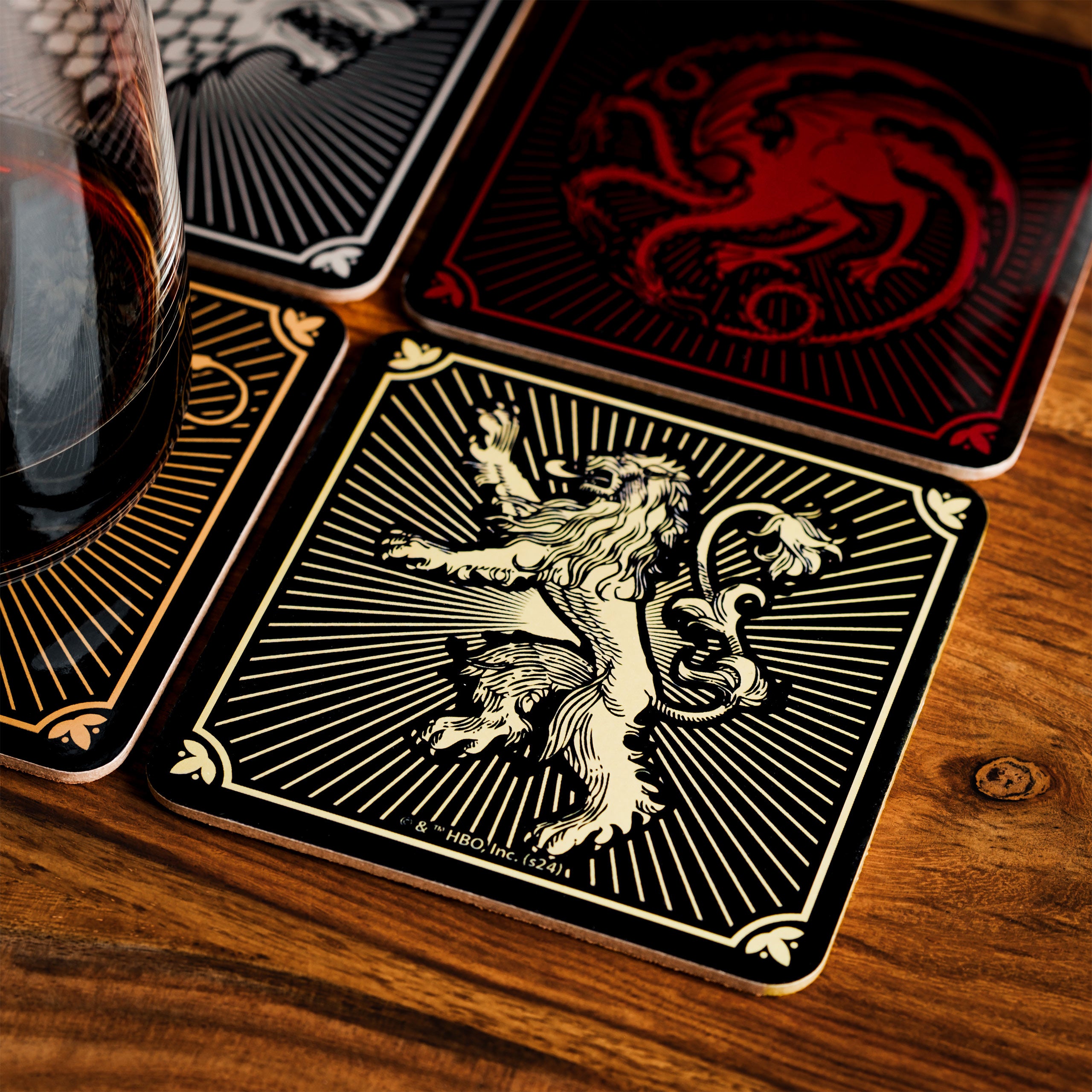 Immagine del prodotto Game of Thrones - Sottobicchieri con stemmi delle case, set di 4