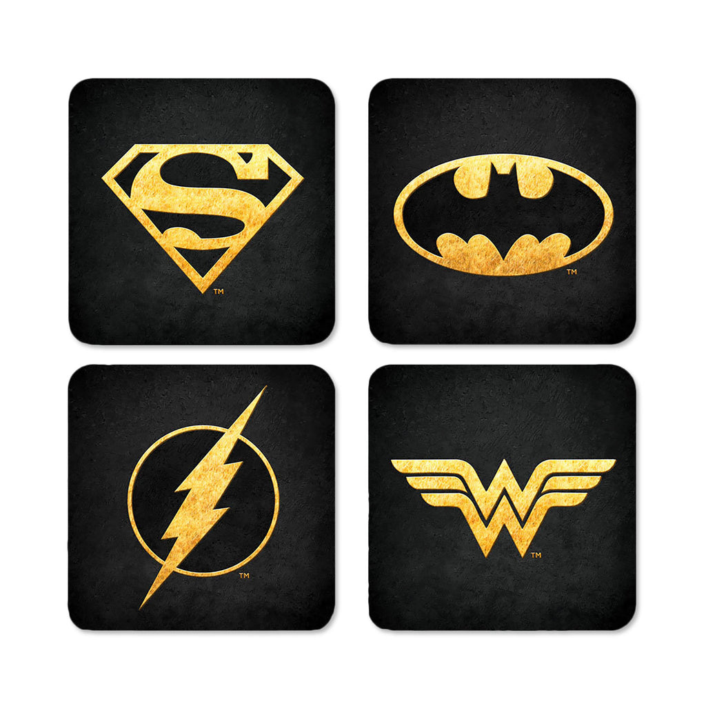 Immagine del prodotto Set di 4 sottobicchieri DC Comics Logos