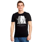 Immagine del prodotto T-shirt del personaggio per fan di Frieren nero