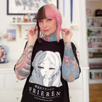 Immagine del prodotto T-shirt del personaggio per fan di Frieren nero