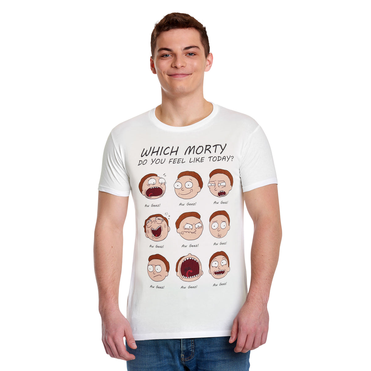 Immagine del prodotto Rick e Morty - Maglietta Emozione di Morty bianca