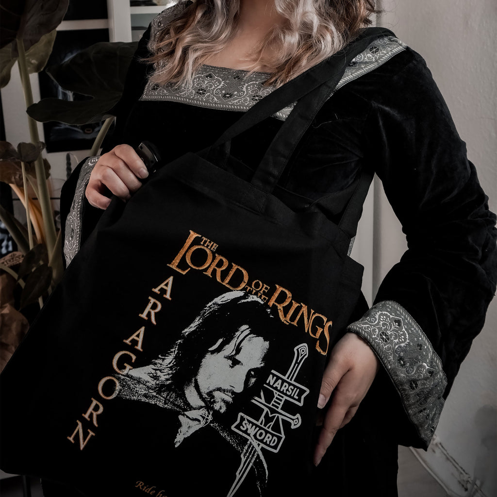 Immagine del prodotto Il Signore degli Anelli - Borsa di juta Aragorn nera