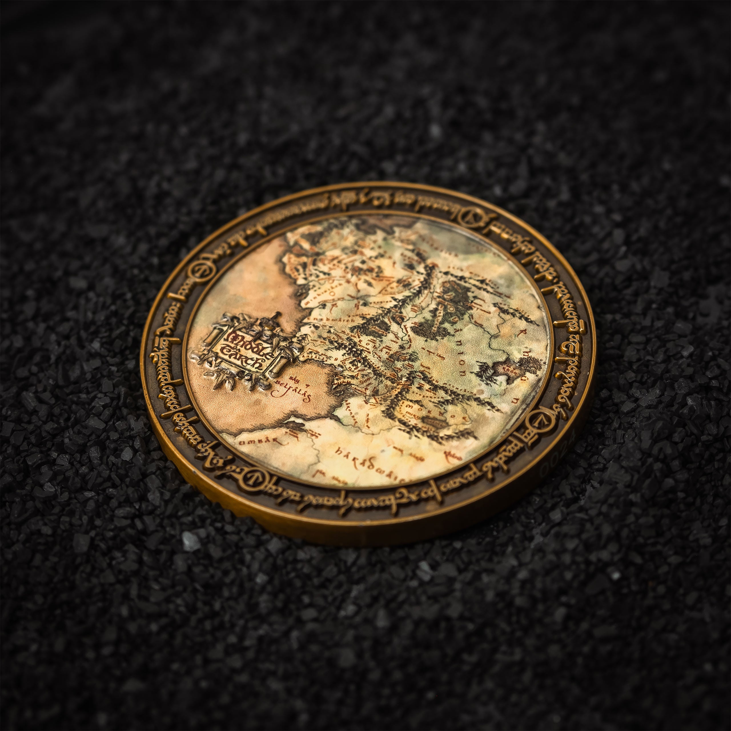 Immagine del prodotto Il Signore degli Anelli - Moneta da collezione Mappa della Terra di Mezzo edizione limitata