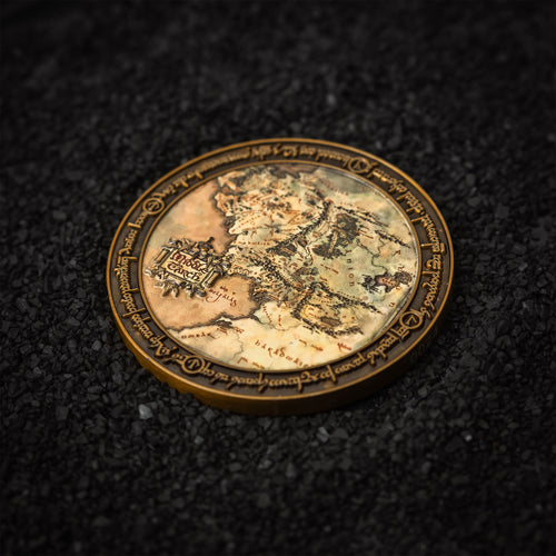 Immagine del prodotto Il Signore degli Anelli - Moneta da collezione Mappa della Terra di Mezzo edizione limitata