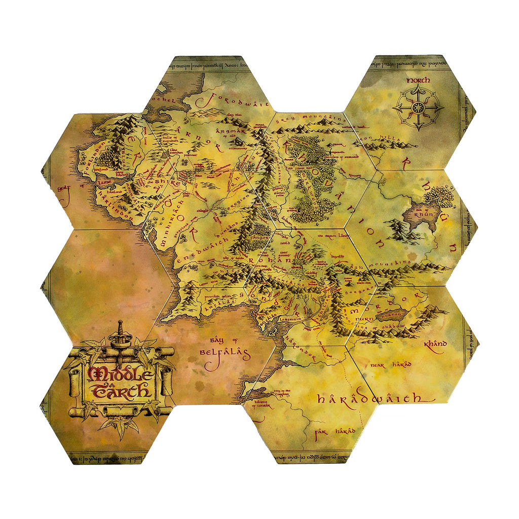 Immagine del prodotto Il Signore degli Anelli - Sottobicchieri Mappa della Terra di Mezzo Set da 12
