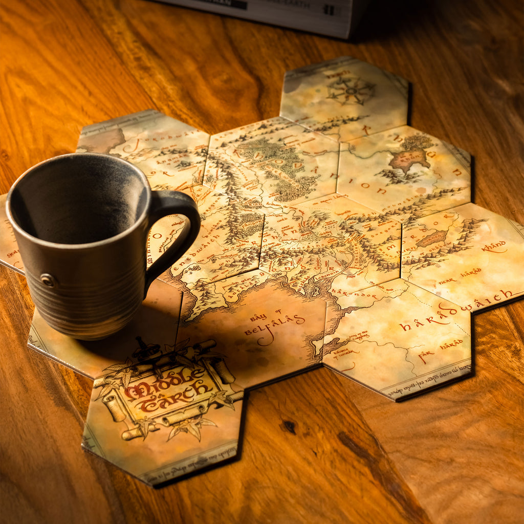 Immagine del prodotto Il Signore degli Anelli - Sottobicchieri Mappa della Terra di Mezzo Set da 12