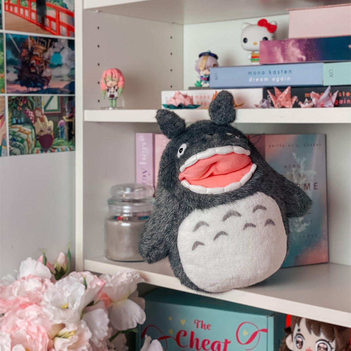 Immagine del prodotto Figura di peluche Totoro felice grigio