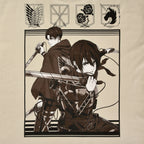 Immagine del prodotto Attack on Titan - T-shirt oversize beige di gruppo
