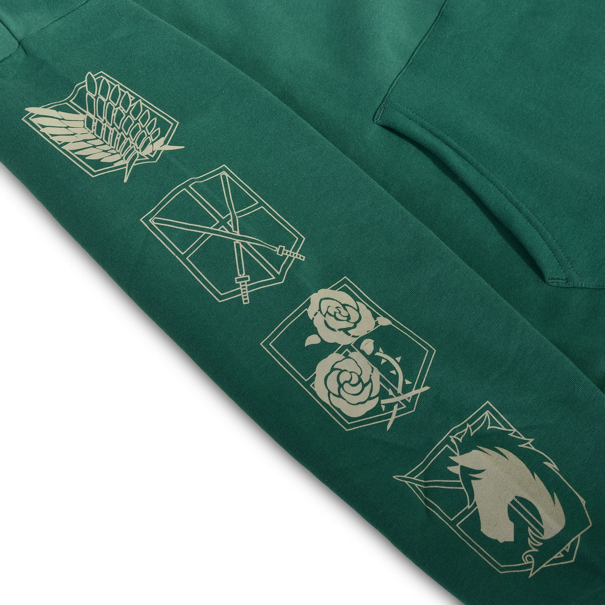 Immagine del prodotto Felpa militare verde con simbolo scout - Attack on Titan