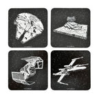 Immagine del prodotto Star Wars - Set di sottobicchieri astronavi