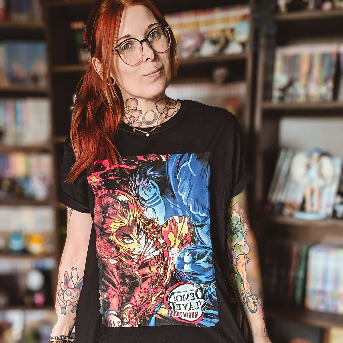 Immagine del prodotto Demon Slayer - T-shirt nera Akaza vs. Rengoku