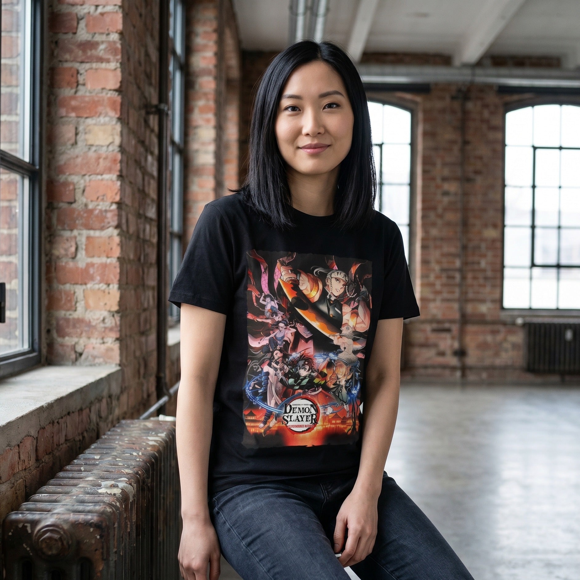 Immagine del prodotto Demon Slayer - T-shirt dei personaggi nera