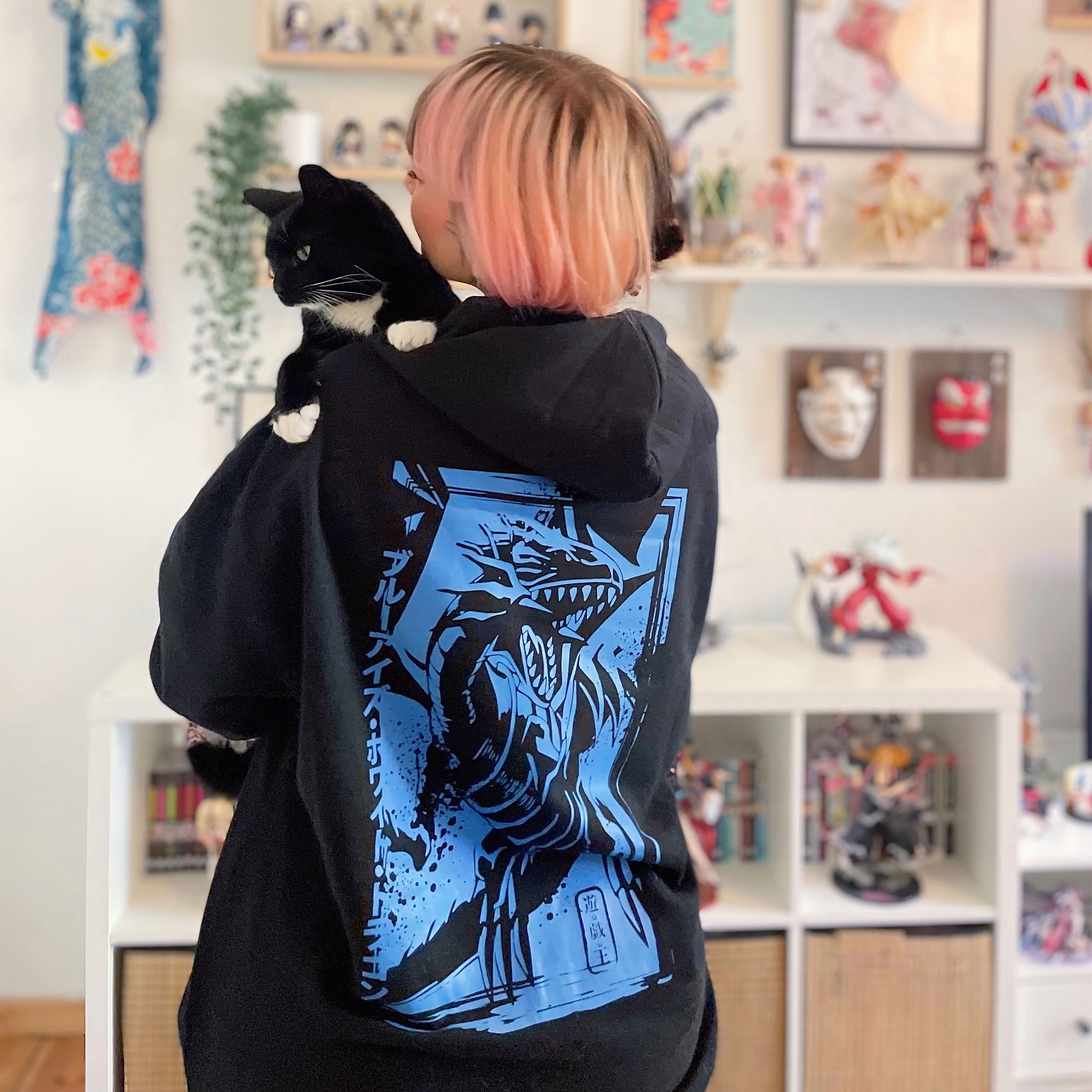 Immagine del prodotto Yu-Gi-Oh! - Felpa con cappuccio Drago Bianco Occhi Blu nero