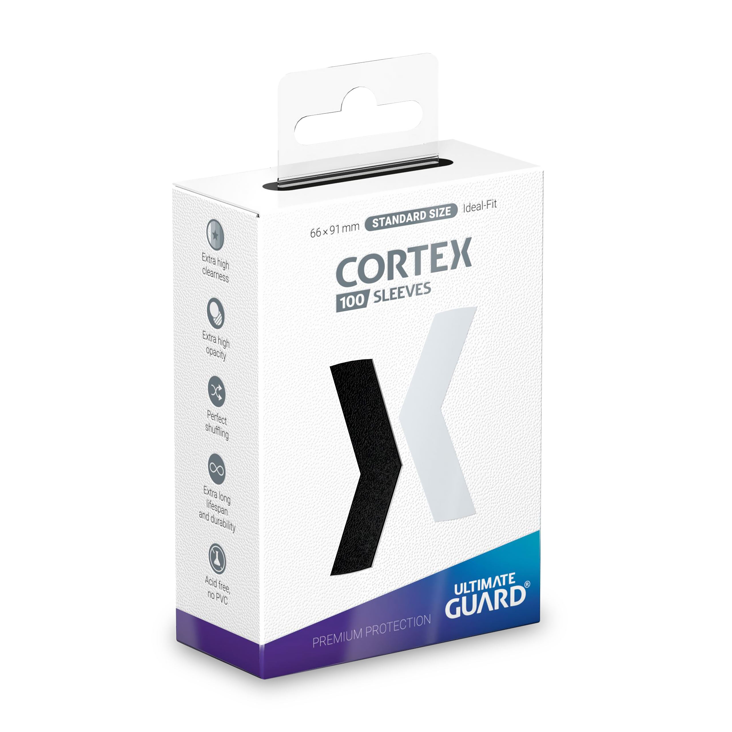 Immagine del prodotto Bustine per carte Cortex nere 100 pezzi Ultimate Guard per TCG formato standard