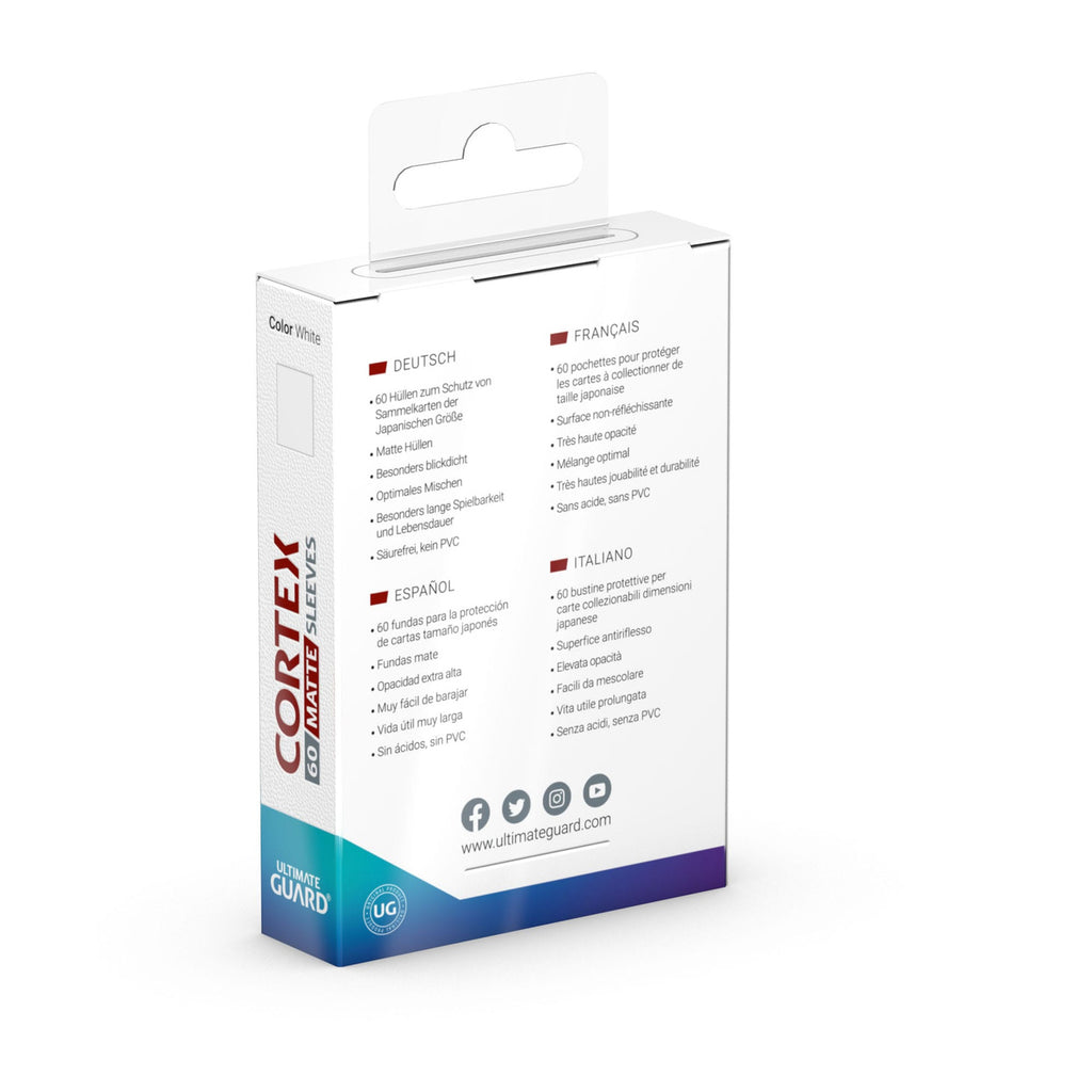 Immagine del prodotto Bustine protettive Cortex bianco opaco set da 60 – Ultimate Guard, formato giapponese