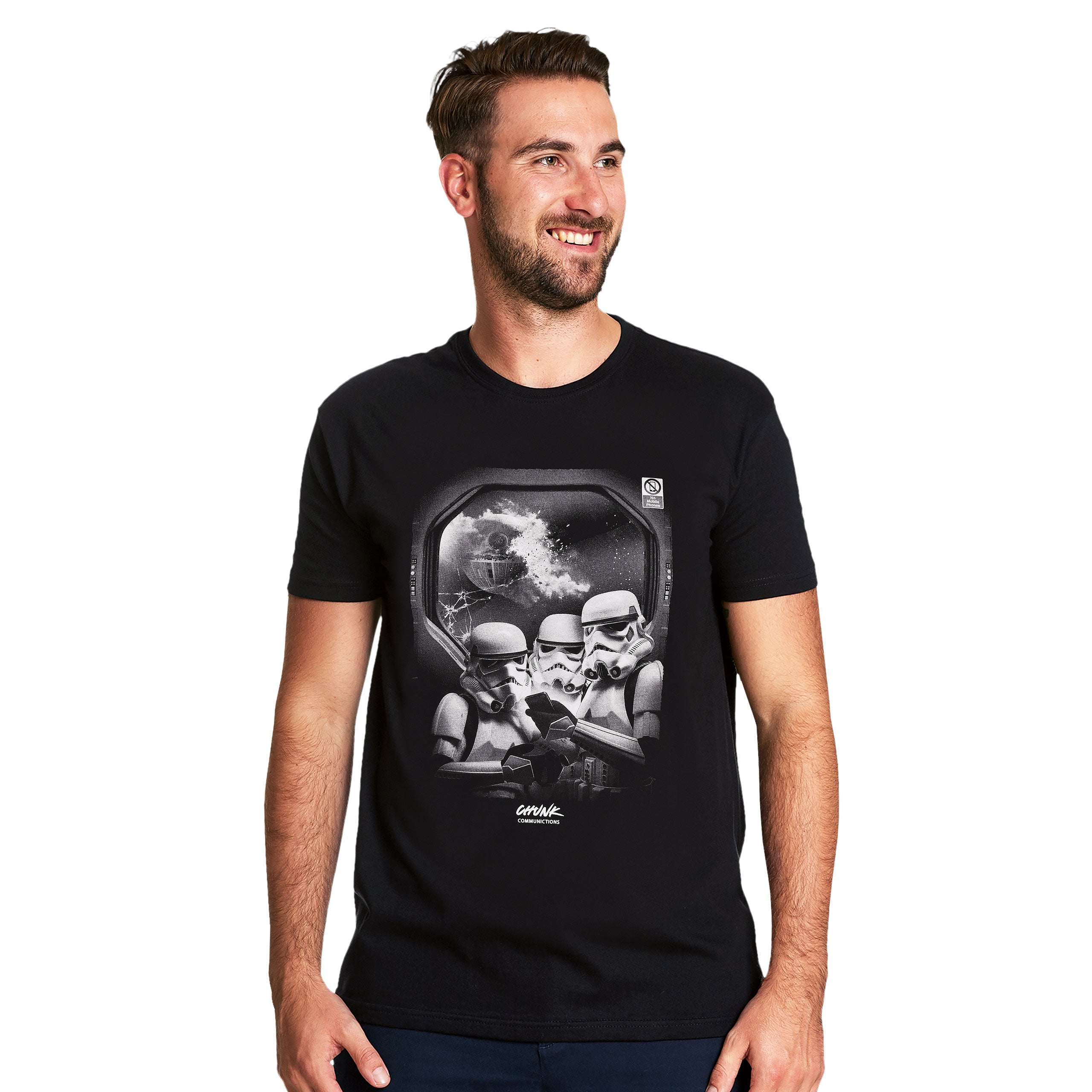 Immagine del prodotto Niente telefoni! T-Shirt per fan di Star Wars nera