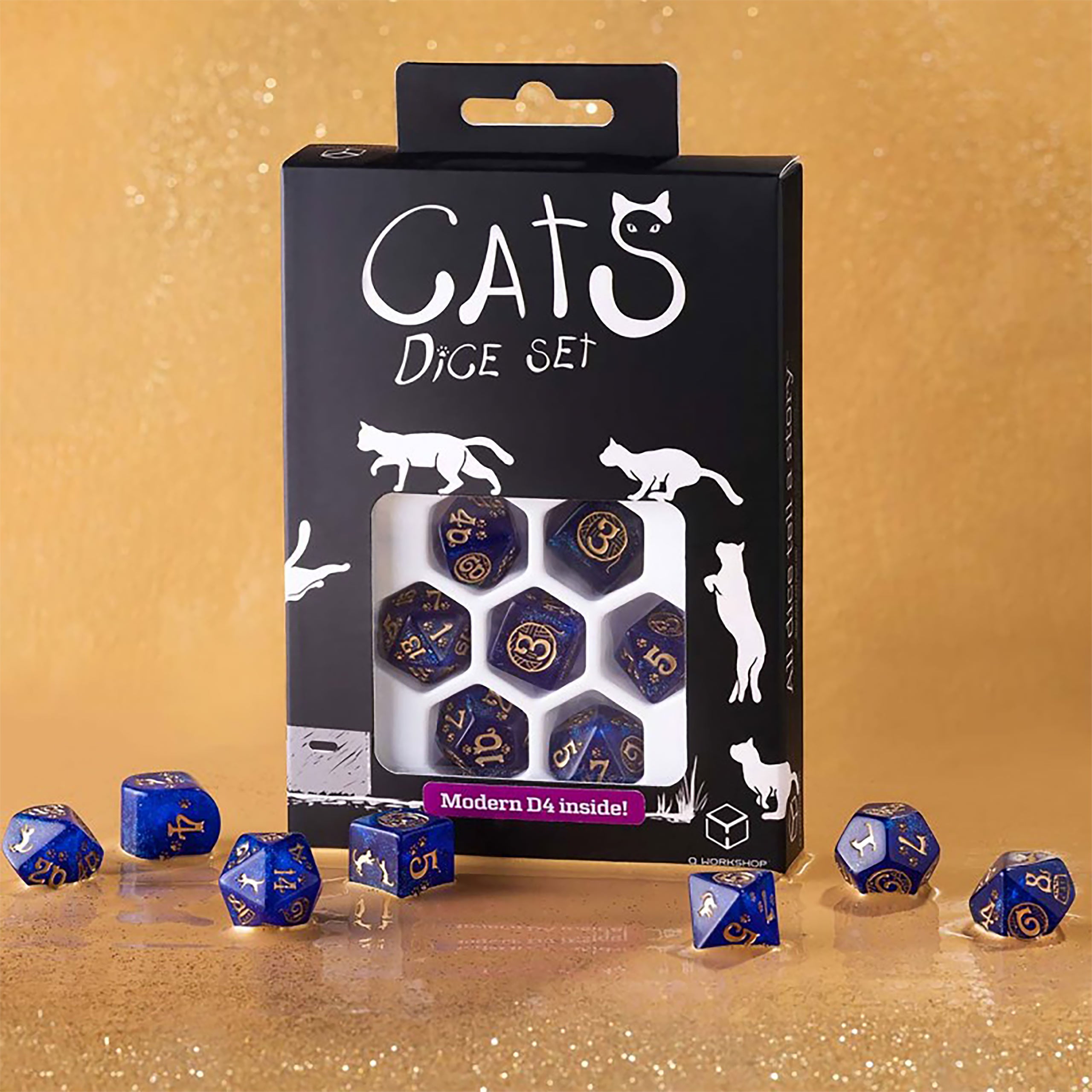 Immagine del prodotto Set di Dadi RPG Moderno Cats Meowster 7 pezzi