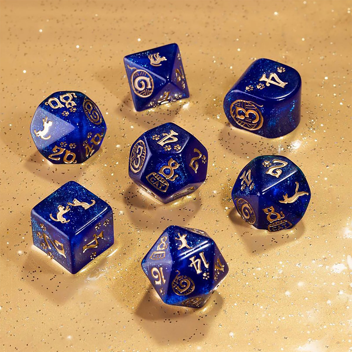 Immagine del prodotto Set di Dadi RPG Moderno Cats Meowster 7 pezzi