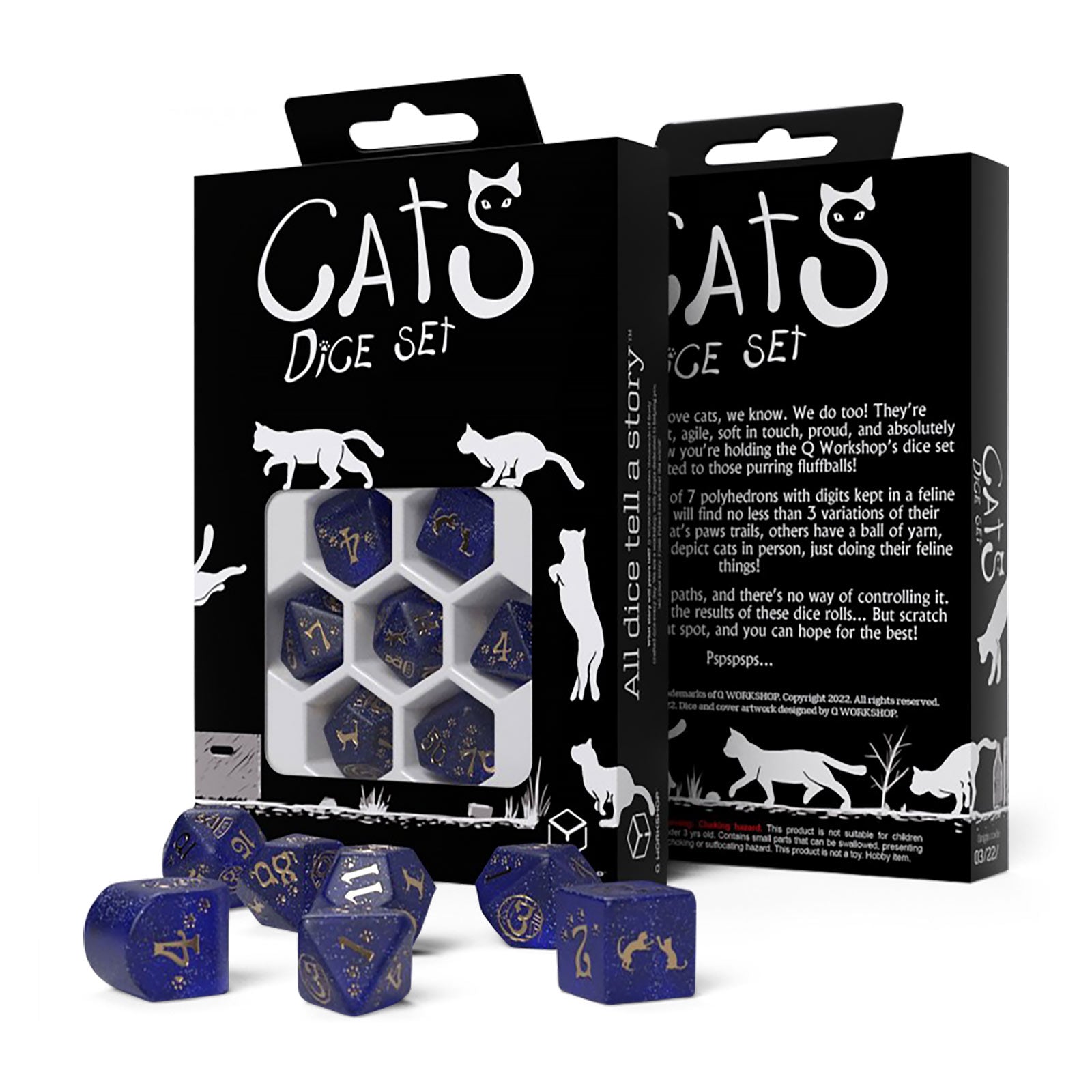 Immagine del prodotto Set di Dadi RPG Moderno Cats Meowster 7 pezzi
