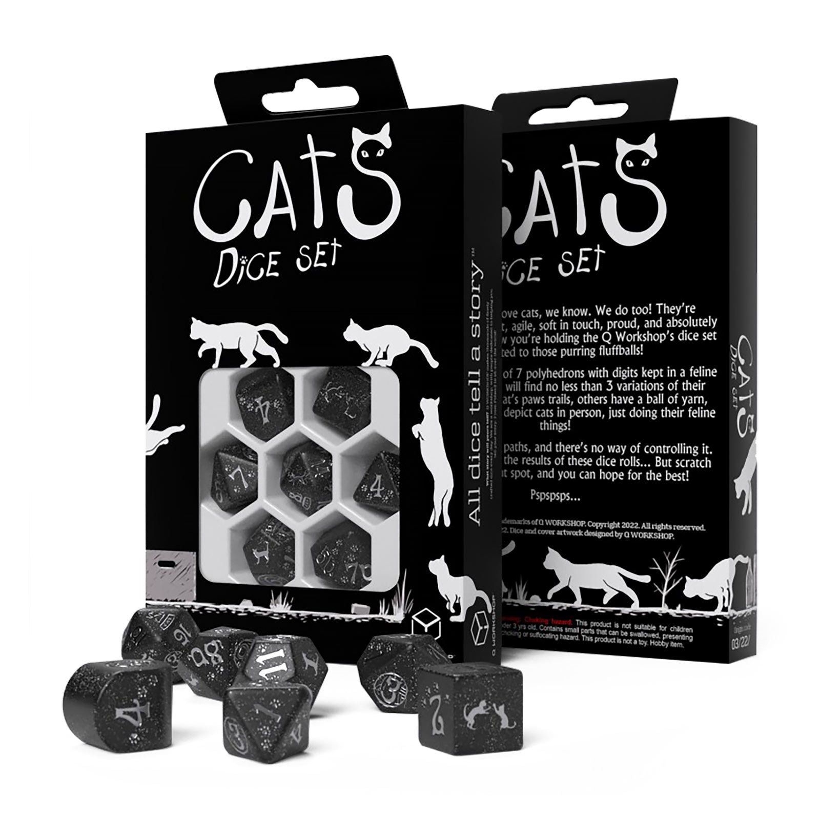 Immagine del prodotto Set di Dadi RPG Moderno Cats Waffle 7 pezzi