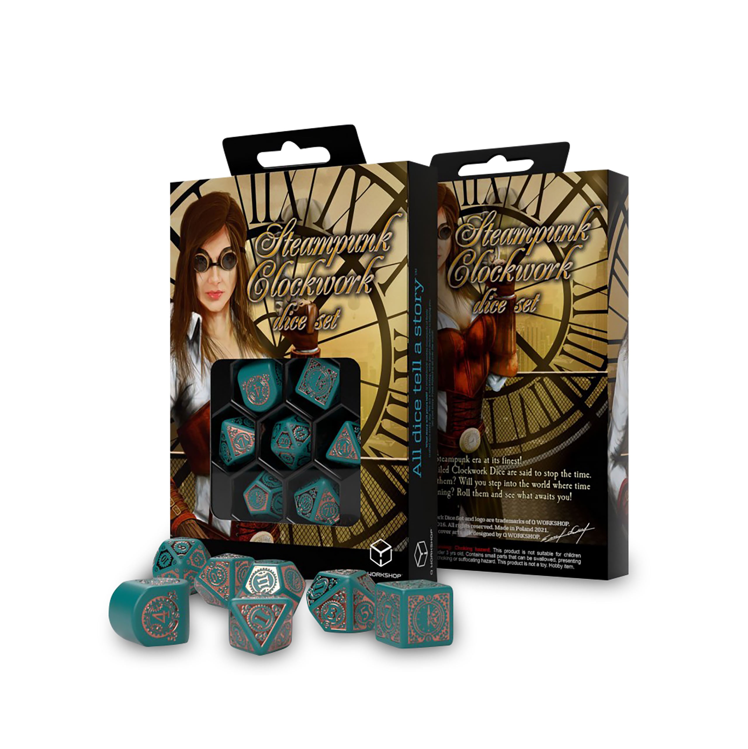 Immagine del prodotto Set di Dadi RPG Moderno Steampunk Clockwork Nautical Apparatus 7 pezzi