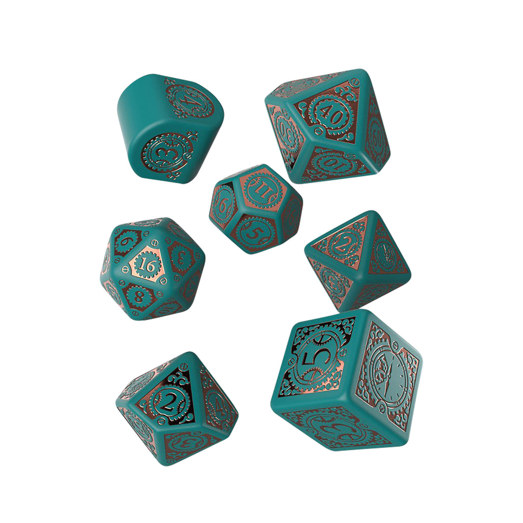 Immagine del prodotto Set di Dadi RPG Moderno Steampunk Clockwork Nautical Apparatus 7 pezzi