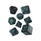 Immagine del prodotto Set di dadi RPG Elvish 7 pezzi nero-blu