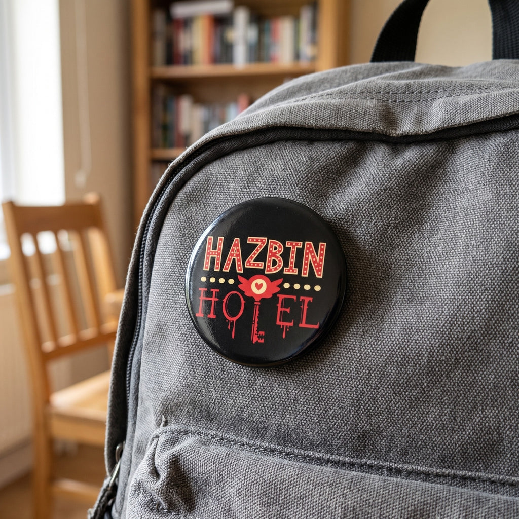 Immagine del prodotto Pulsante logo per fan di Hazbin Hotel