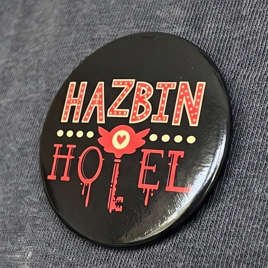 Immagine del prodotto Pulsante logo per fan di Hazbin Hotel