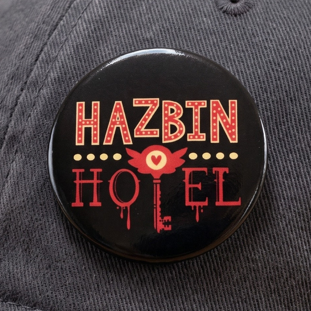 Immagine del prodotto Pulsante logo per fan di Hazbin Hotel