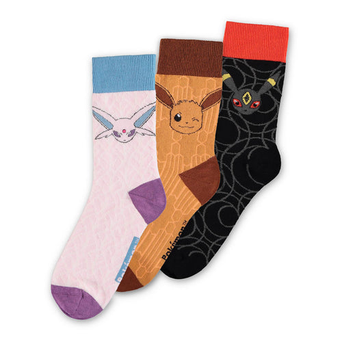 Immagine del prodotto Pokemon - Calzini Evoluzione Eevee Set da 3 Marrone-Nero-Rosa