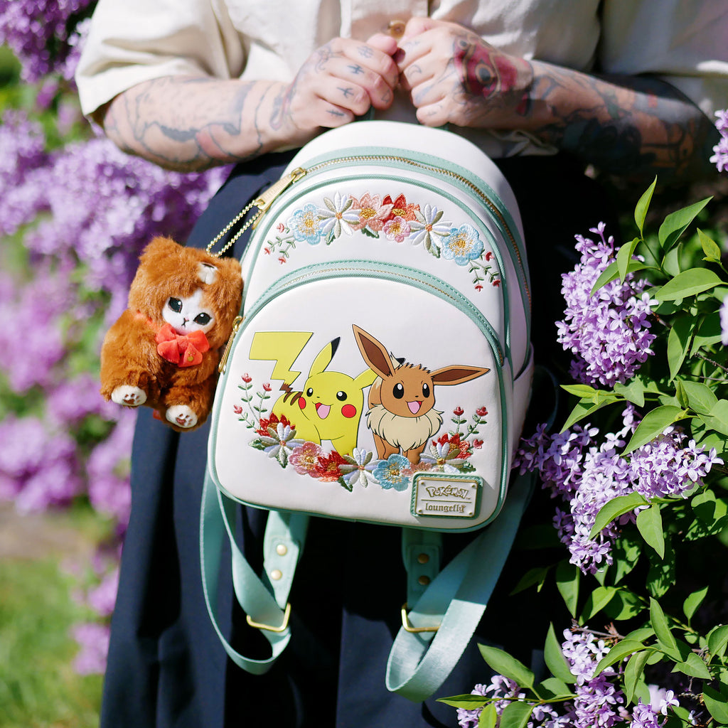 Product image Pokemon - Pikachu and Eevee Floral Mini Backpack