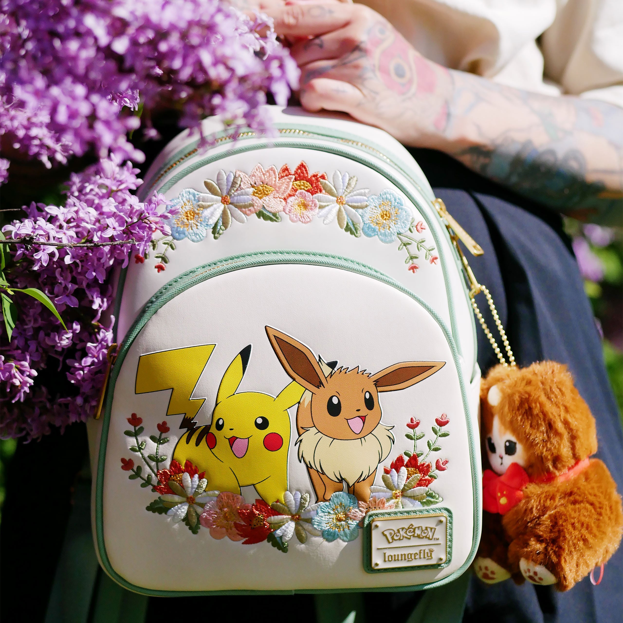 Product image Pokemon - Pikachu and Eevee Floral Mini Backpack