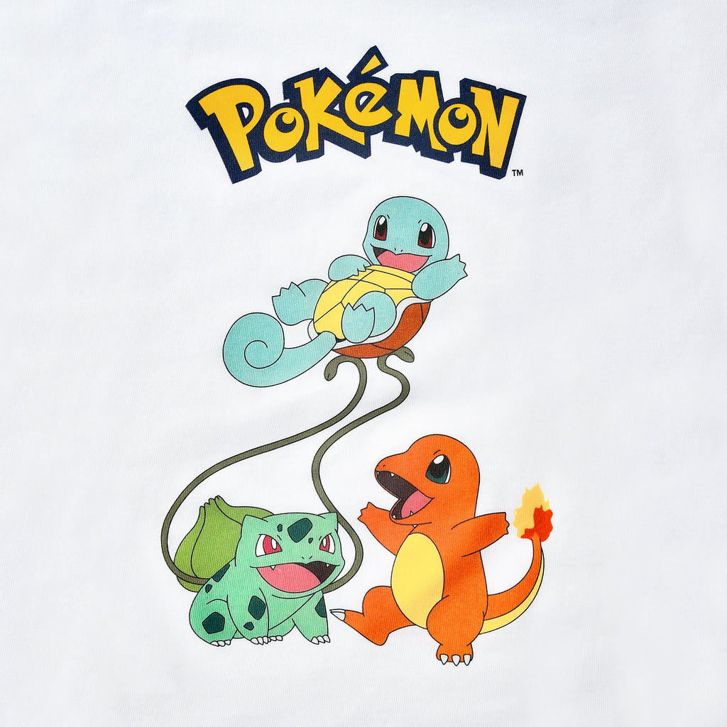 Immagine del prodotto Pokemon - T-shirt Trio Originale per bambini bianca