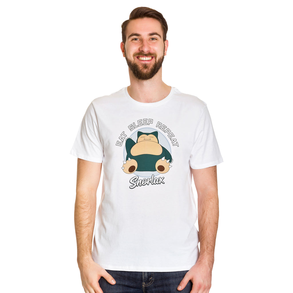 Immagine del prodotto Pokemon - Snorlax Eat Sleep Repeat T-shirt bianca