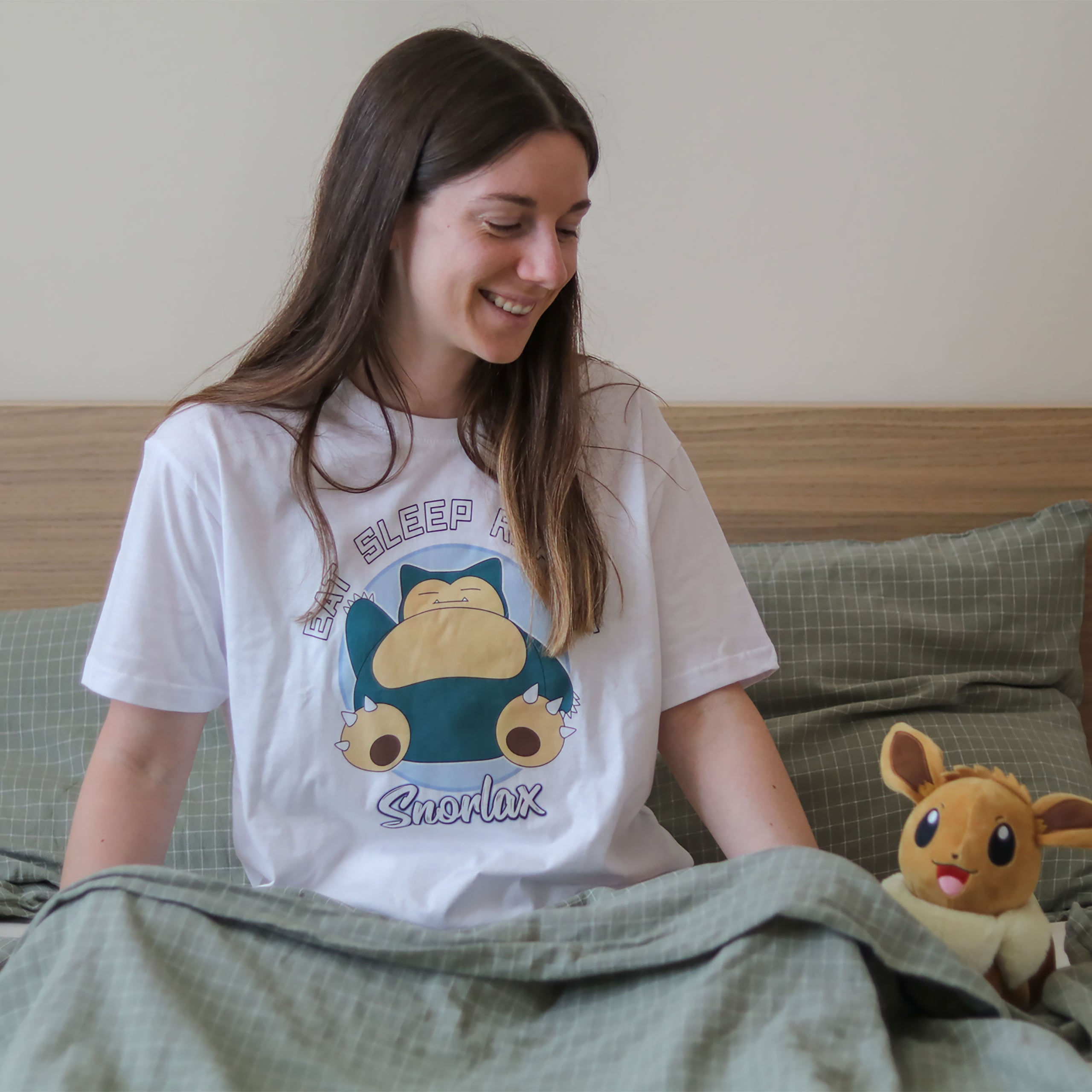 Immagine del prodotto Pokemon - Snorlax Eat Sleep Repeat T-shirt bianca