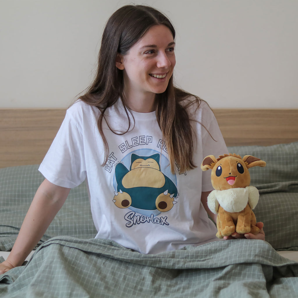 Immagine del prodotto Pokemon - Snorlax Eat Sleep Repeat T-shirt bianca