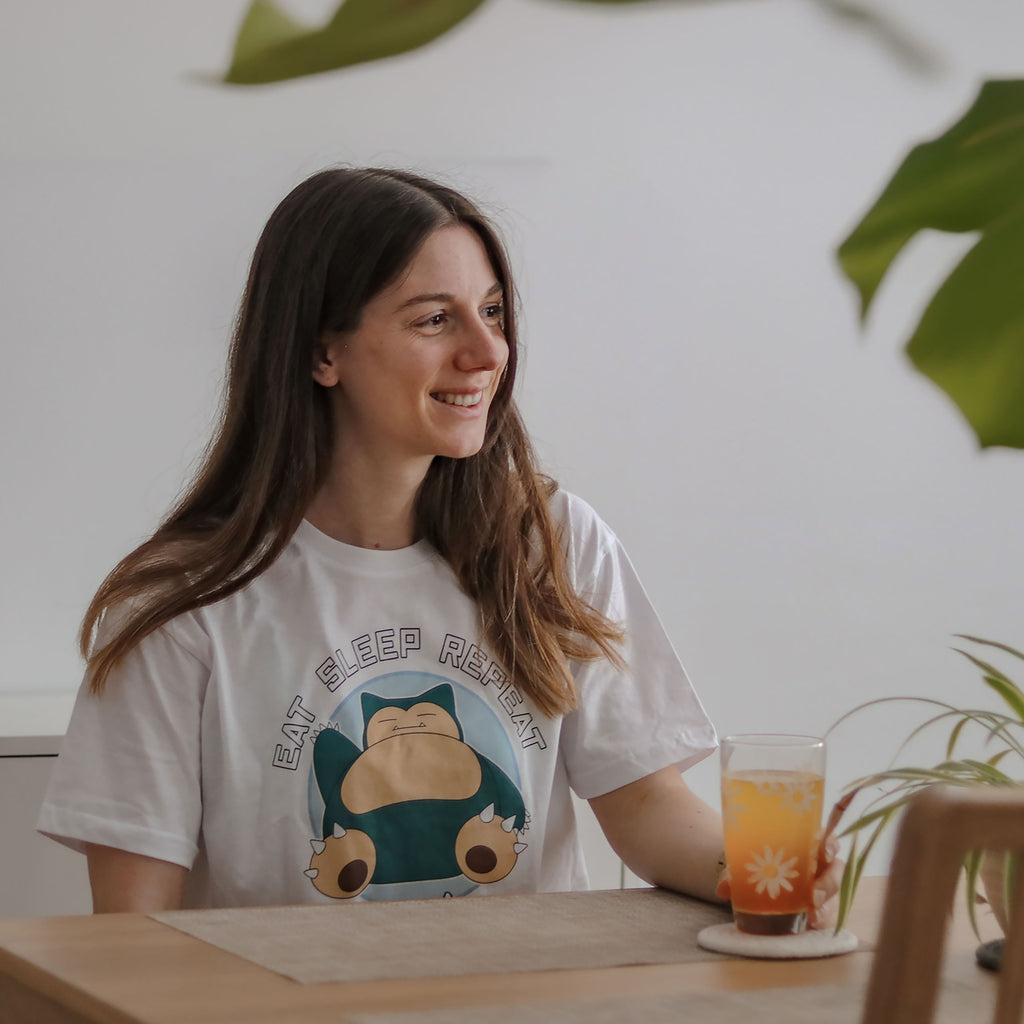 Immagine del prodotto Pokemon - Snorlax Eat Sleep Repeat T-shirt bianca