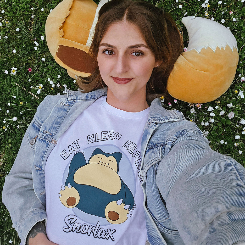 Immagine del prodotto Pokemon - Snorlax Eat Sleep Repeat T-shirt bianca