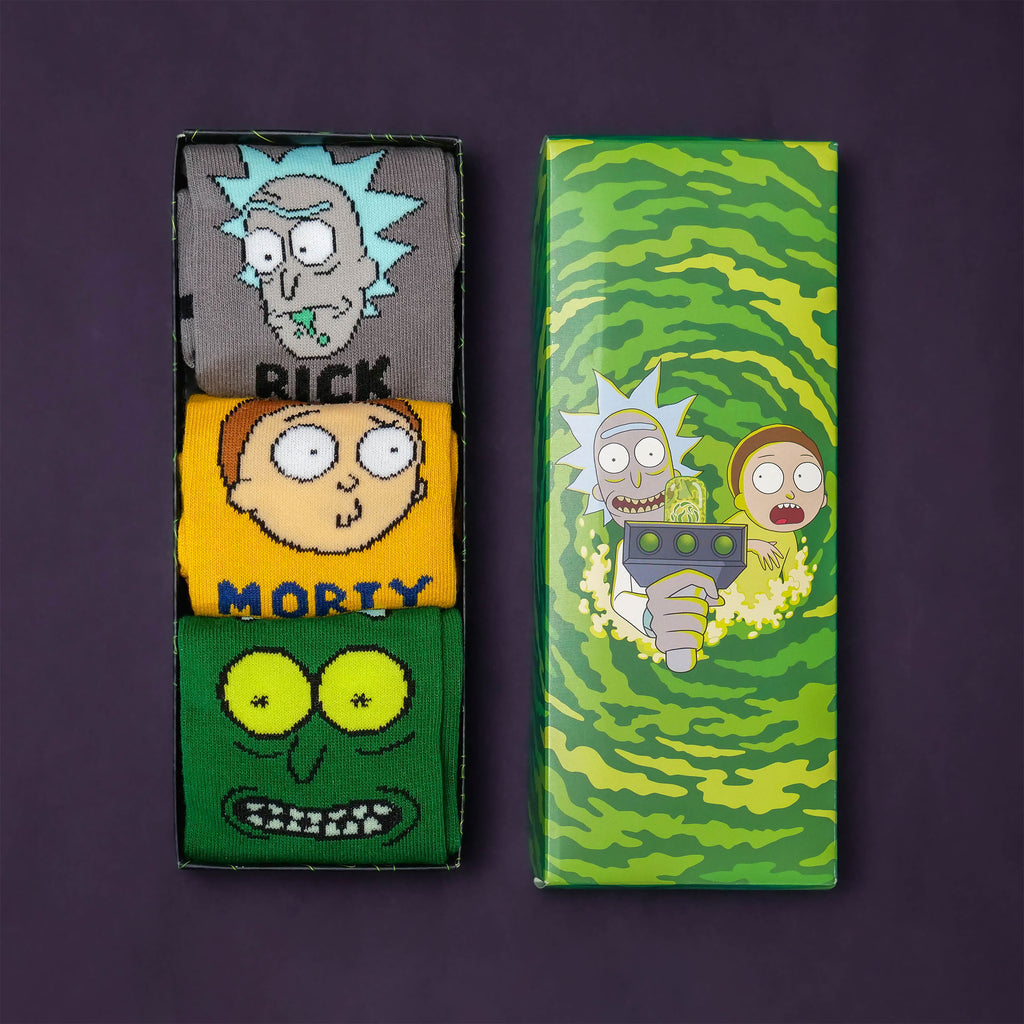 Immagine del prodotto Calze Personaggi Set di 3 in Scatola Regalo - Rick e Morty