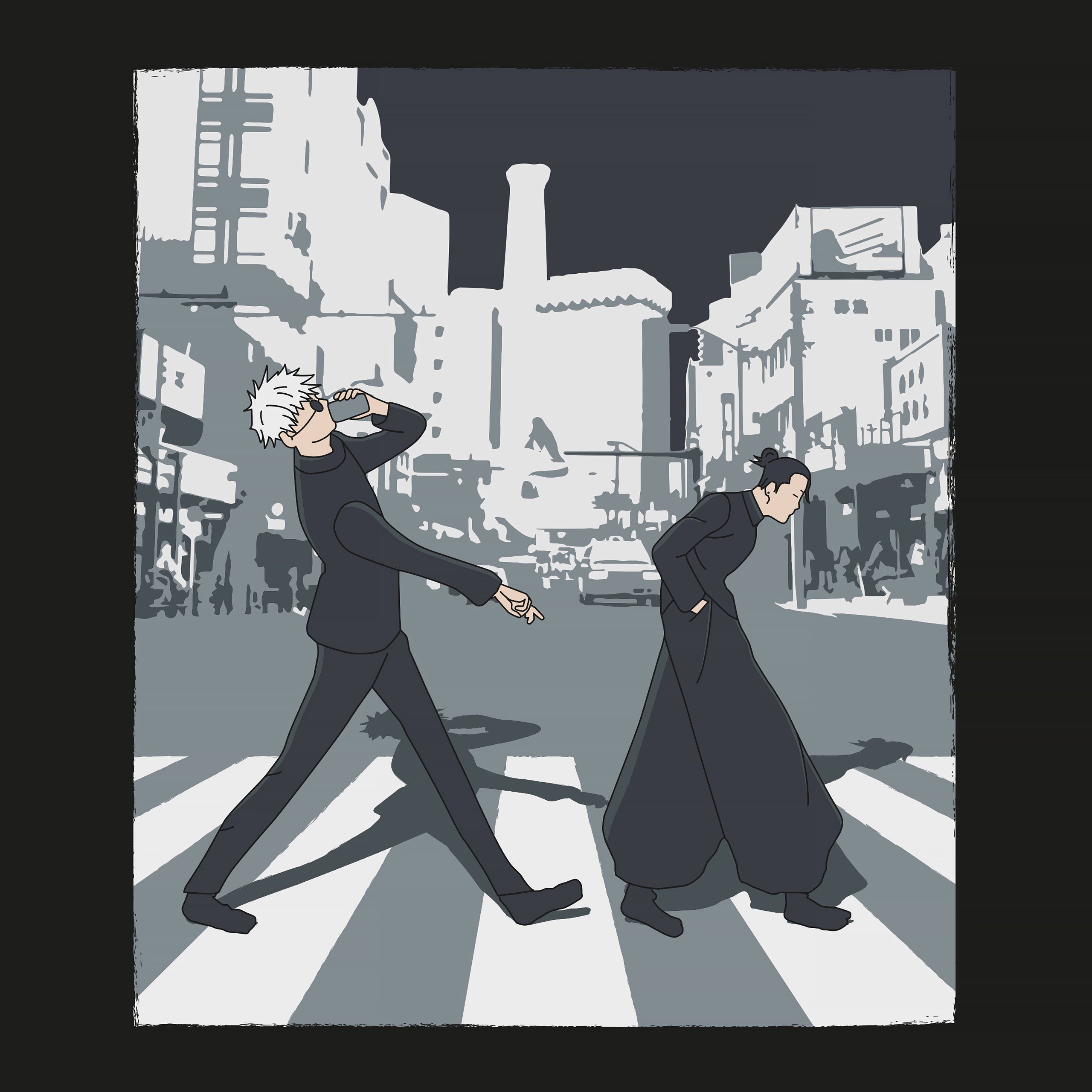 Immagine del prodotto Maglietta Crosswalk per fan di Jujutsu Kaisen nera
