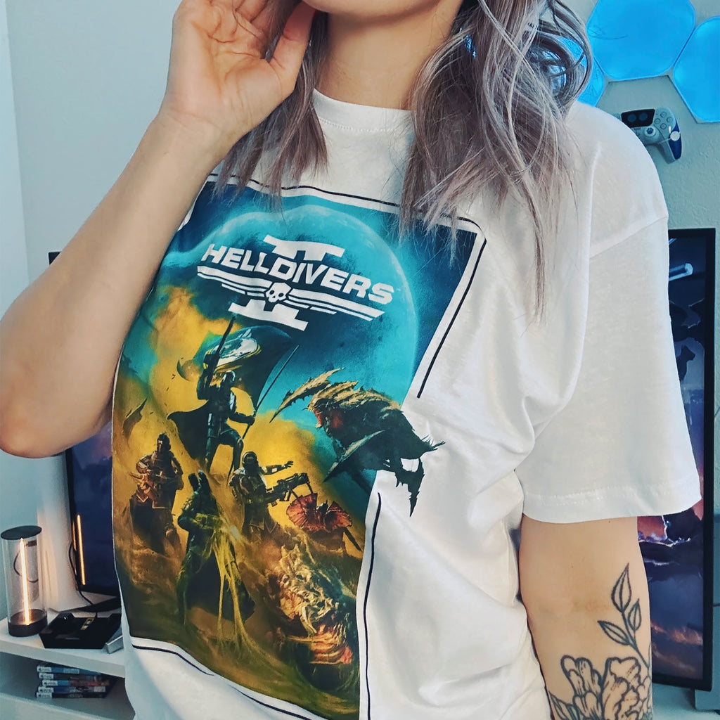 Immagine del prodotto Helldivers 2 - T-shirt Key Art bianca