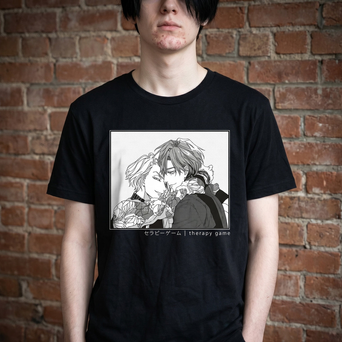 Immagine del prodotto Maglietta di Shizuma e Minato per fan di Therapy Game