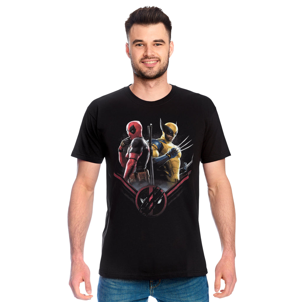 Immagine del prodotto T-shirt nera Deadpool e Wolverine Double Trouble