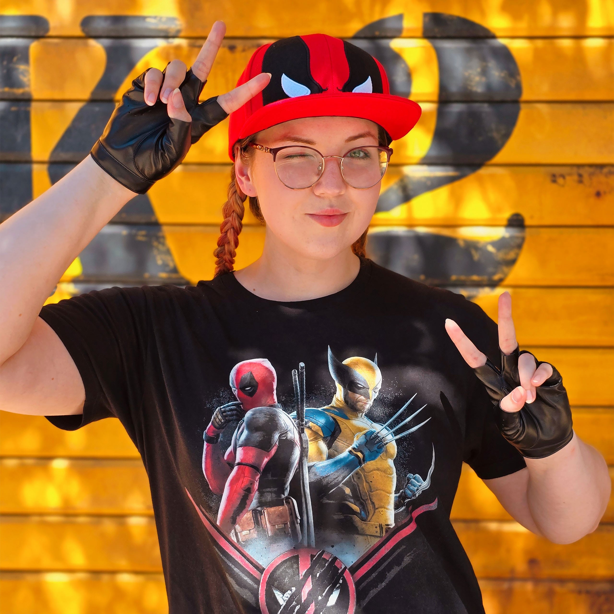 Immagine del prodotto T-shirt nera Deadpool e Wolverine Double Trouble
