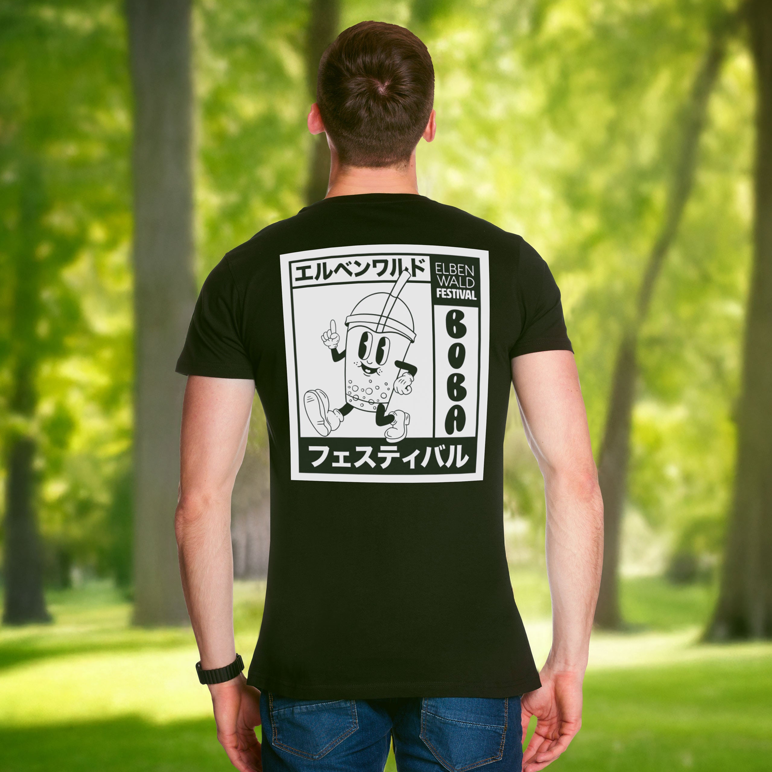 Immagine del prodotto T-shirt nera Elbenwald Festival Bubble Tea