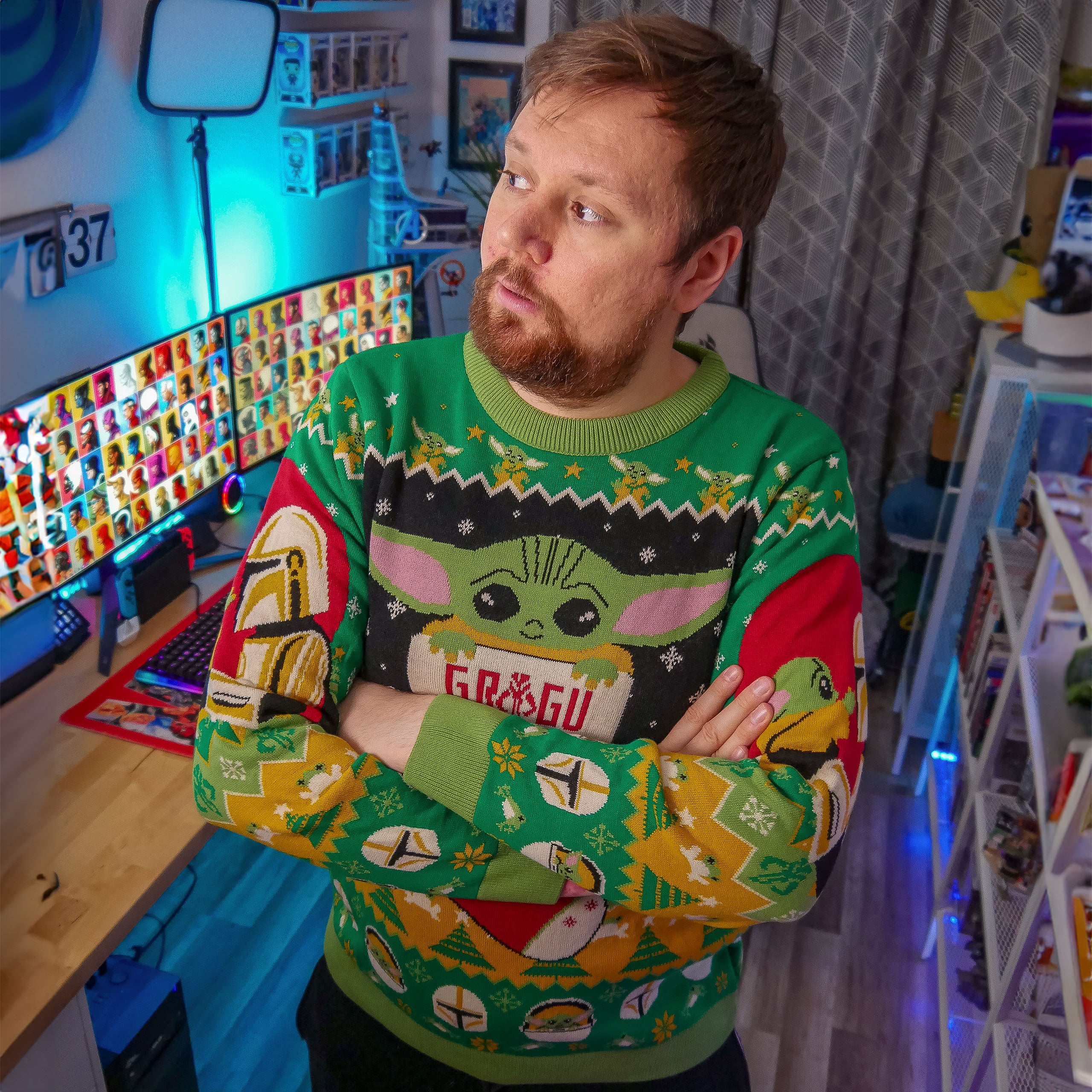 Immagine del prodotto Maglione lavorato a maglia Grogu con Mando - Star Wars The Mandalorian