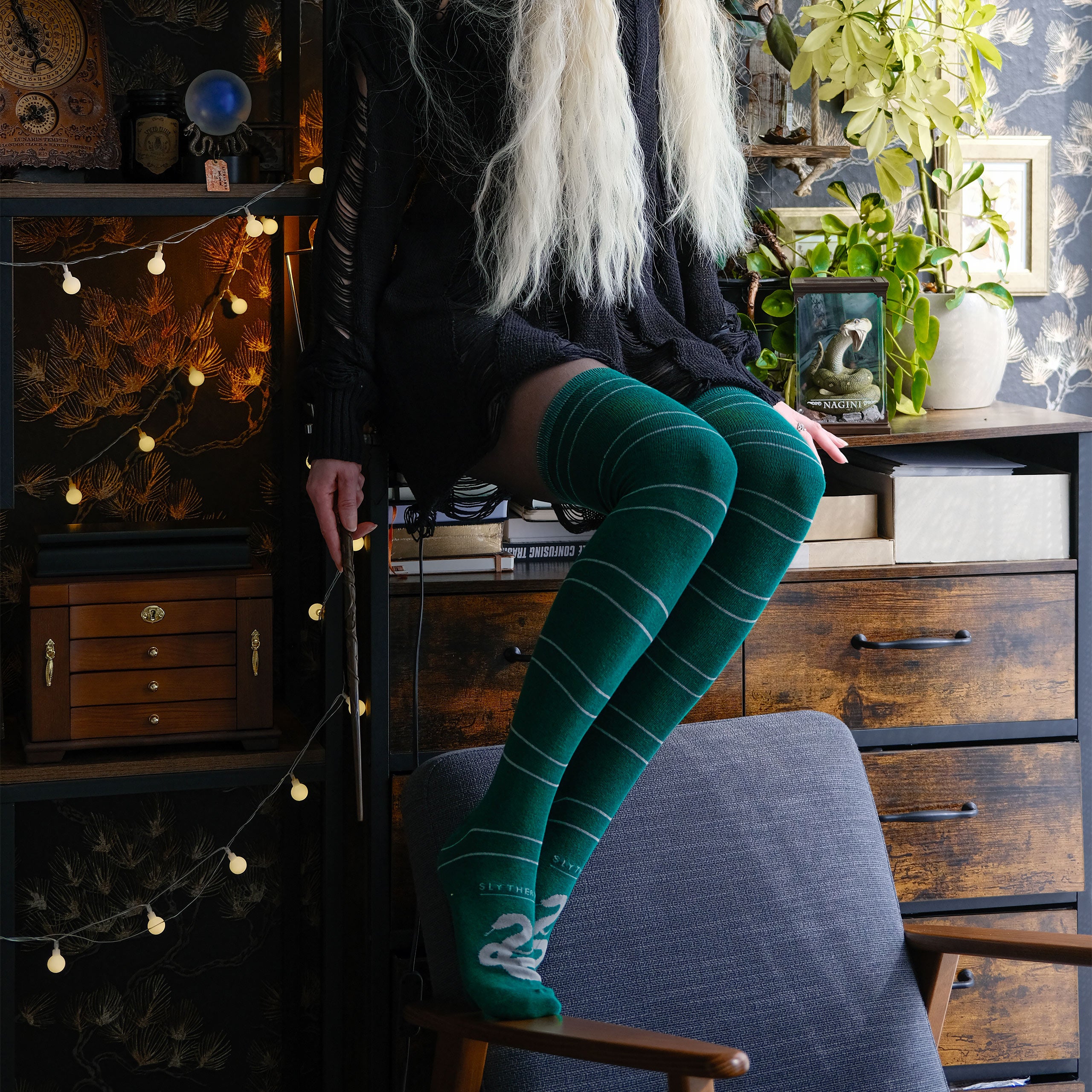 Immagine del prodotto Harry Potter - Calze Alte Serpeverde Set da 2